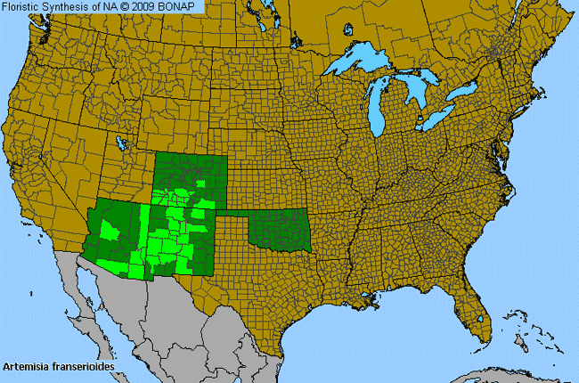 Allergies By County Map For Ragweed Sagebrush